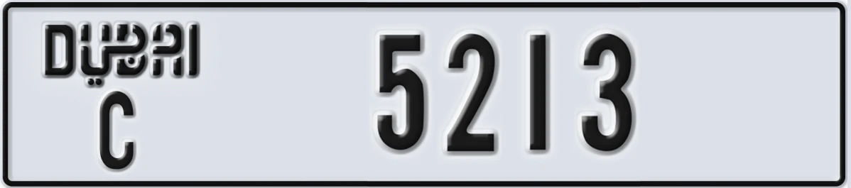 UAE License Plate Dubai C 5213