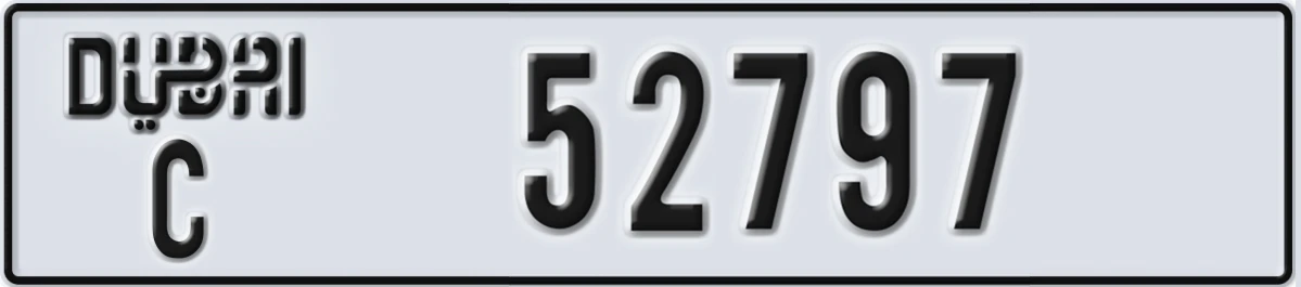 UAE License Plate Dubai C 52797