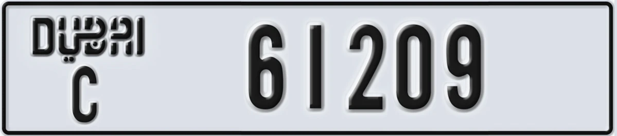 UAE License Plate Dubai C 61209