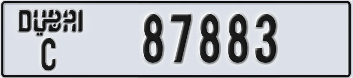 UAE License Plate Dubai C 87883
