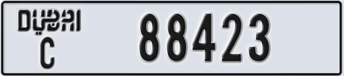 UAE License Plate Dubai C 88423
