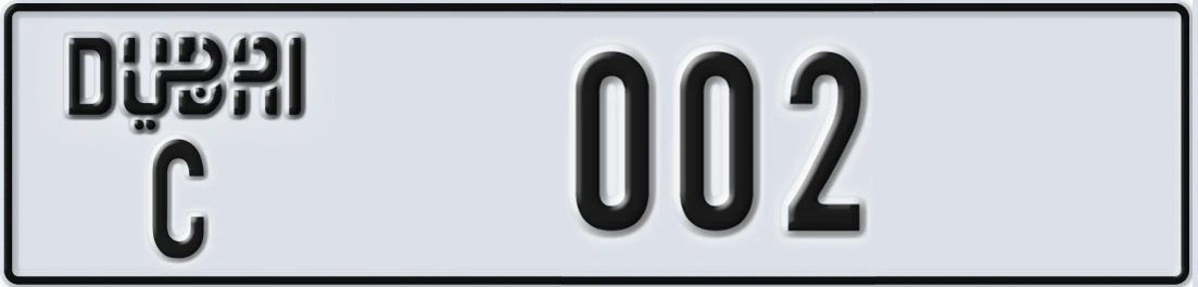 UAE License Plate Dubai C X002