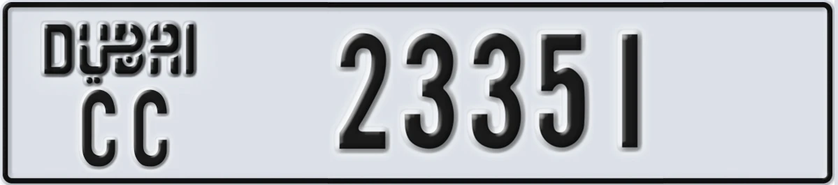 UAE License Plate Dubai CC 23351