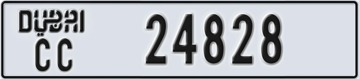 UAE License Plate Dubai CC 24828