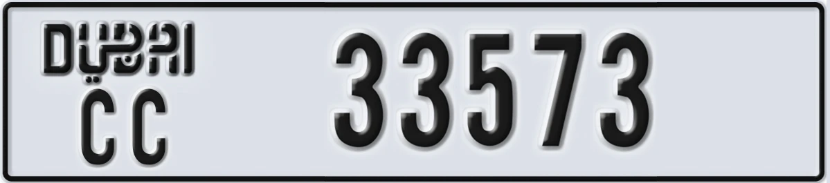 UAE License Plate Dubai CC 33573