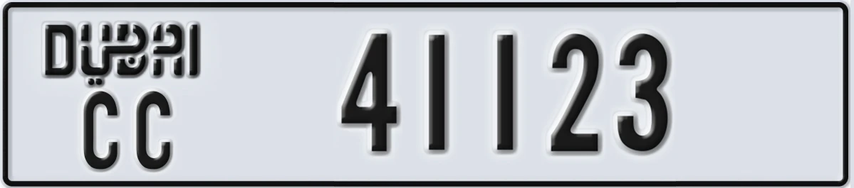 UAE License Plate Dubai CC 41123
