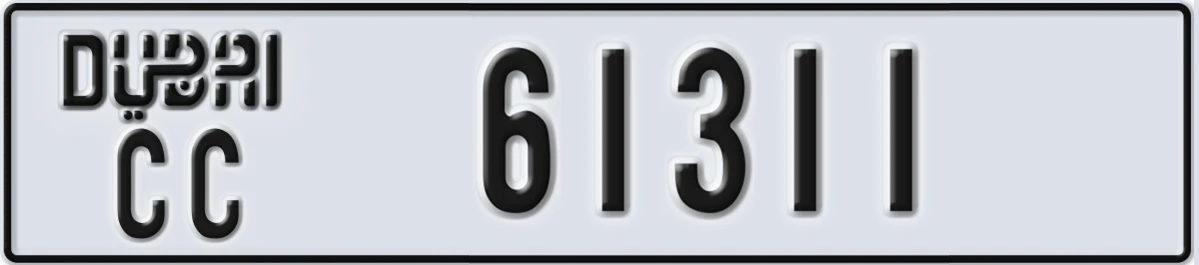 UAE License Plate Dubai CC 61311