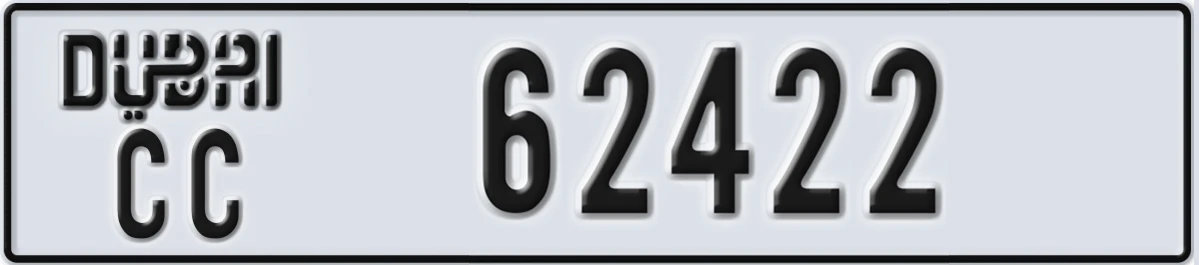 UAE License Plate Dubai CC 62422