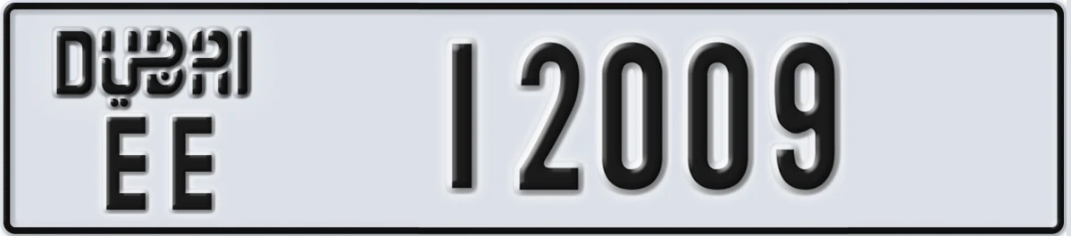 UAE License Plate Dubai EE 12009
