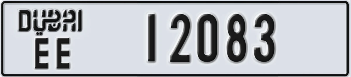 UAE License Plate Dubai EE 12083
