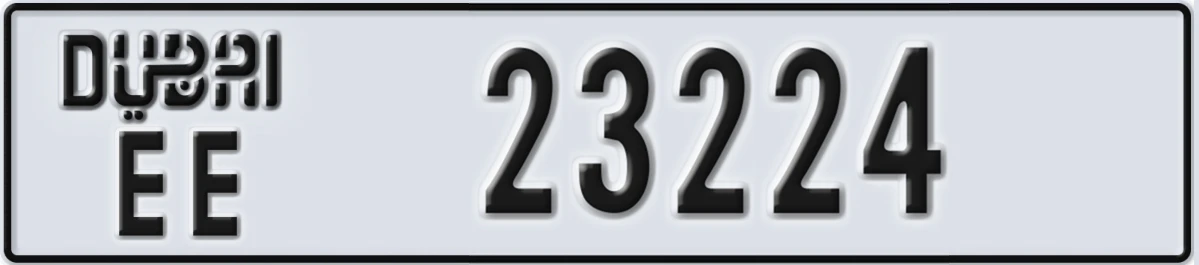 UAE License Plate Dubai EE 23224