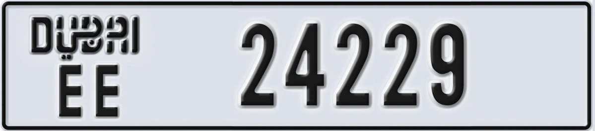 UAE License Plate Dubai EE 24229