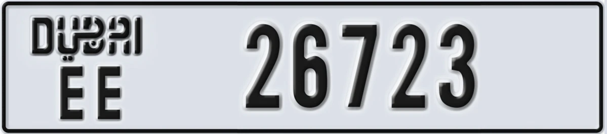 UAE License Plate Dubai EE 26723