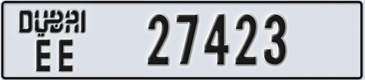 UAE License Plate Dubai EE 27423