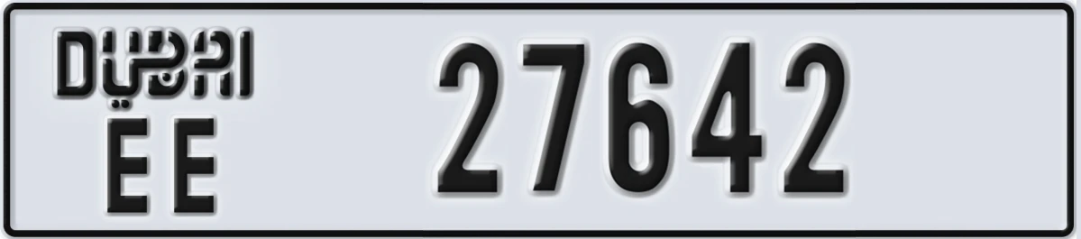 UAE License Plate Dubai EE 27642