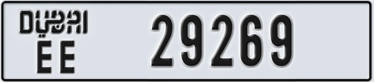 UAE License Plate Dubai EE 29269