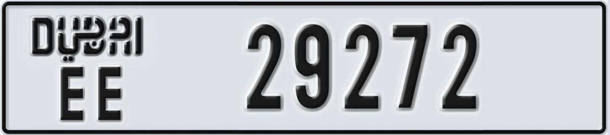 UAE License Plate Dubai EE 29272