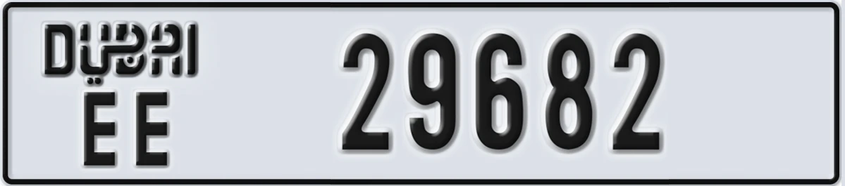 UAE License Plate Dubai EE 29682