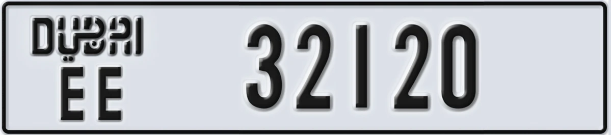 UAE License Plate Dubai EE 32120