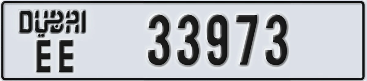UAE License Plate Dubai EE 33973