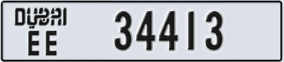 UAE License Plate Dubai EE 34413