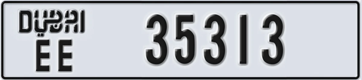UAE License Plate Dubai EE 35313