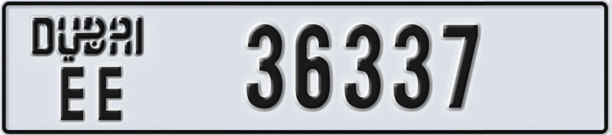 UAE License Plate Dubai EE 36337