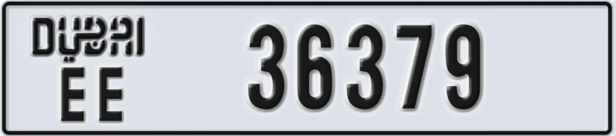 UAE License Plate Dubai EE 36379