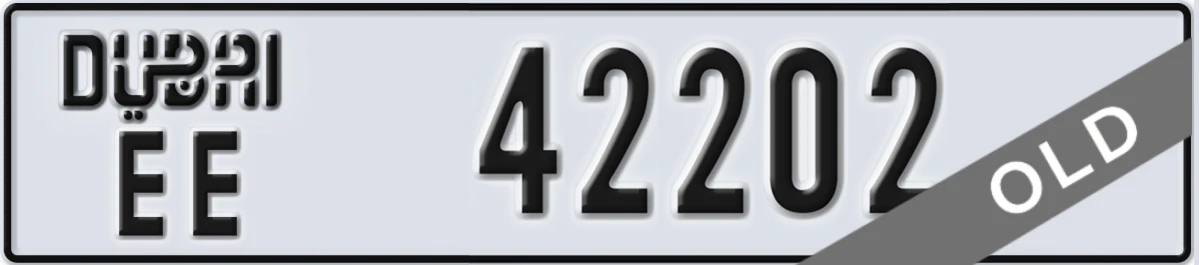 UAE License Plate Dubai EE 42202