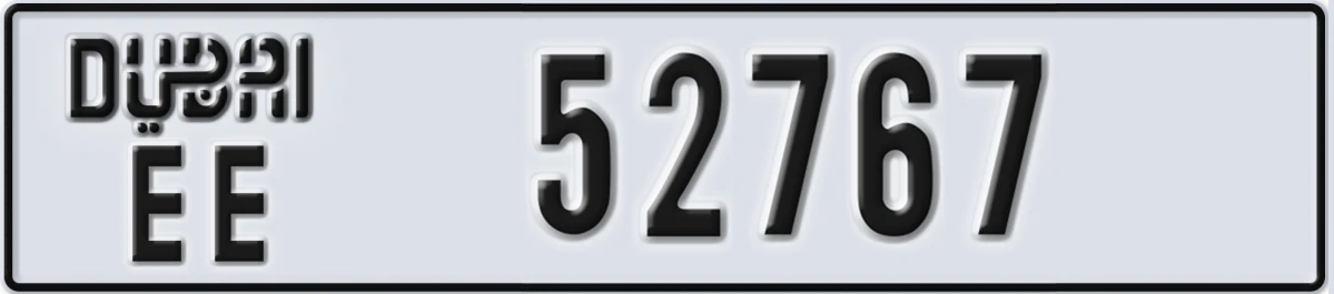 UAE License Plate Dubai EE 52767