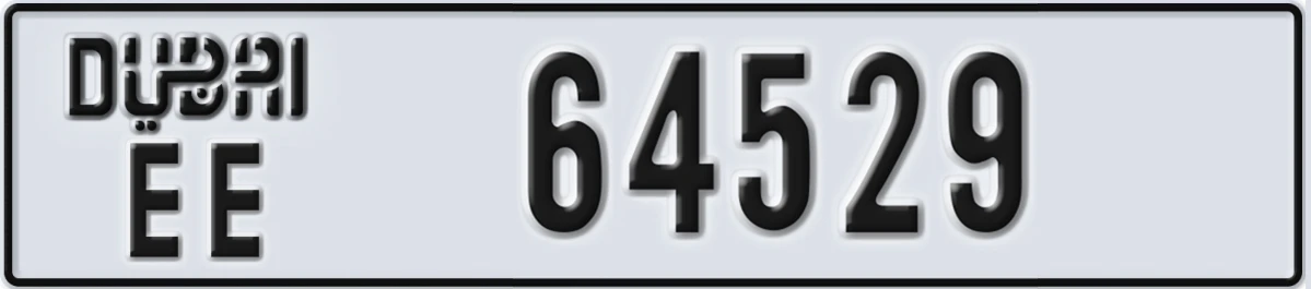 UAE License Plate Dubai EE 64529