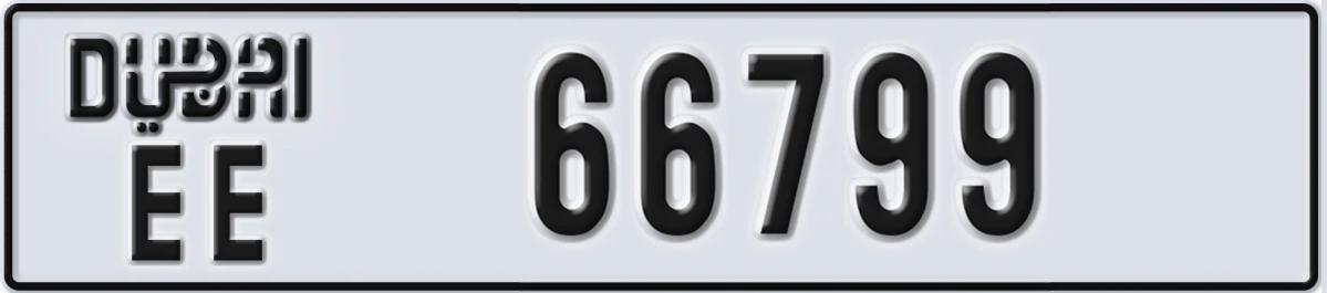 UAE License Plate Dubai EE 66799