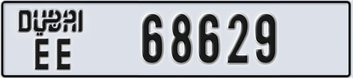 UAE License Plate Dubai EE 68629