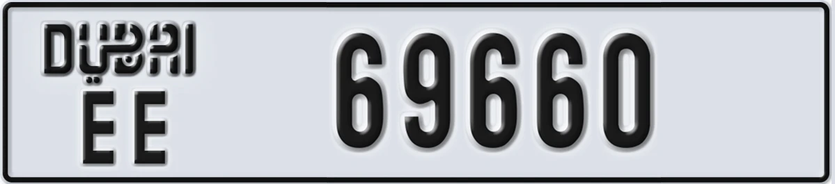 UAE License Plate Dubai EE 69660