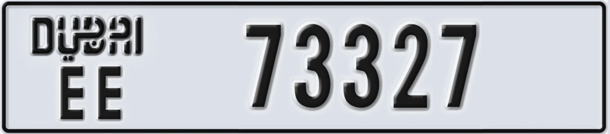 UAE License Plate Dubai EE 73327