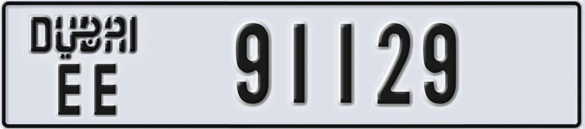 UAE License Plate Dubai EE 91129