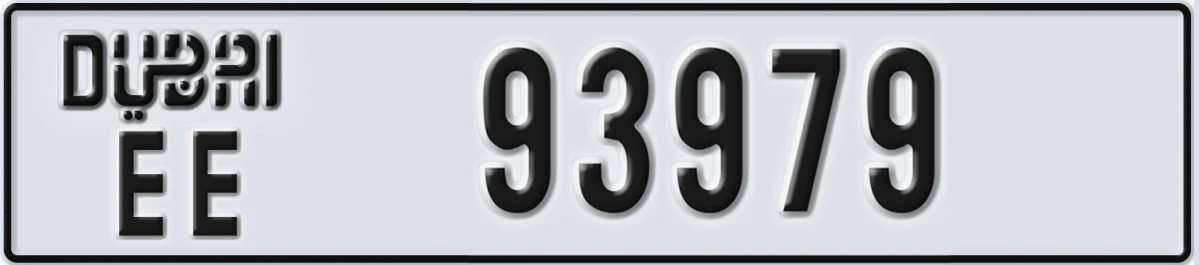 UAE License Plate Dubai EE 93979