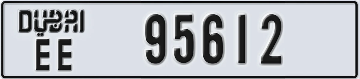 UAE License Plate Dubai EE 95612