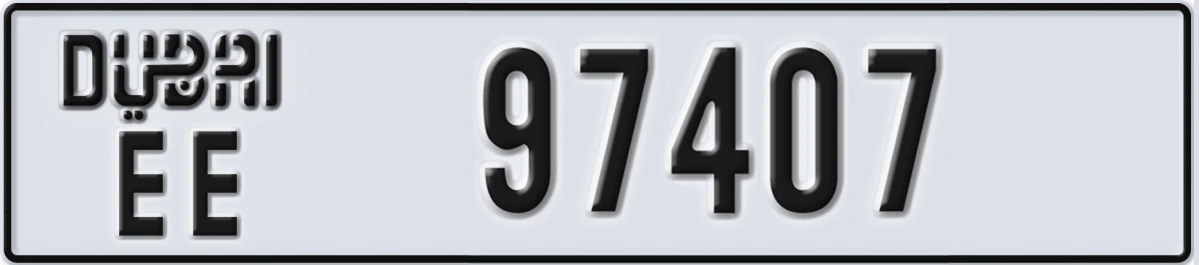 UAE License Plate Dubai EE 97407