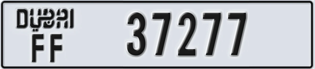 UAE License Plate Dubai FF 37277