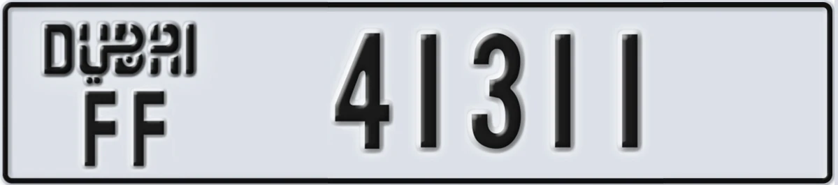 UAE License Plate Dubai FF 41311