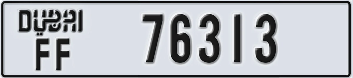 UAE License Plate Dubai FF 76313