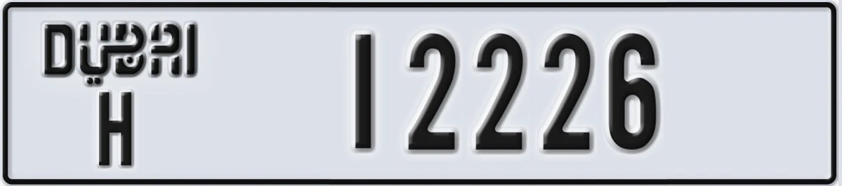 UAE License Plate Dubai H 12226