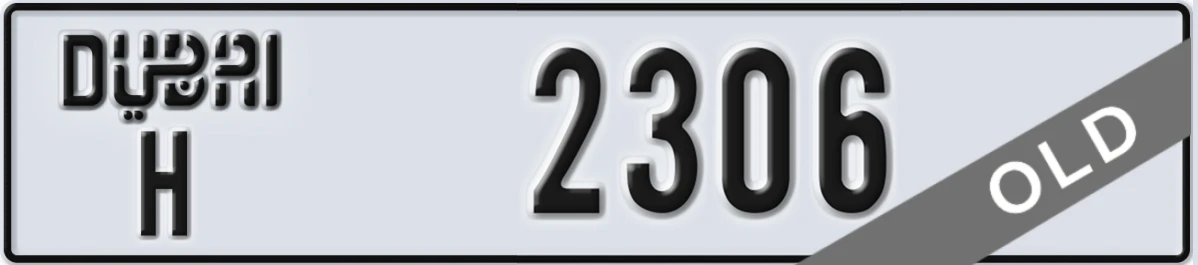 UAE License Plate Dubai H 2306