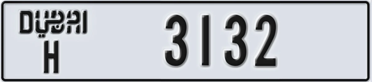 UAE License Plate Dubai H 3132