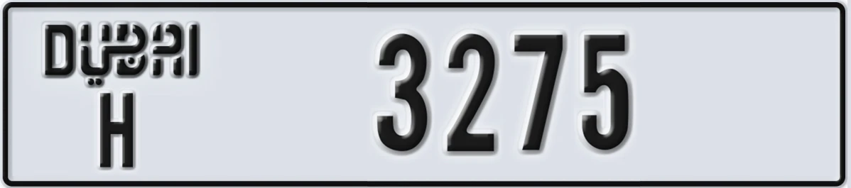 UAE License Plate Dubai H 3275