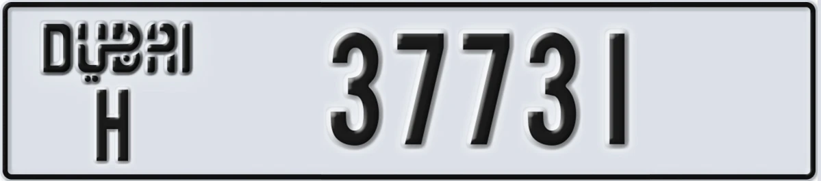 UAE License Plate Dubai H 37731