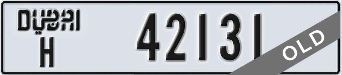 UAE License Plate Dubai H 42131