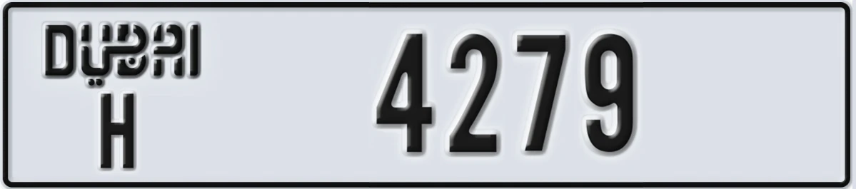 UAE License Plate Dubai H 4279