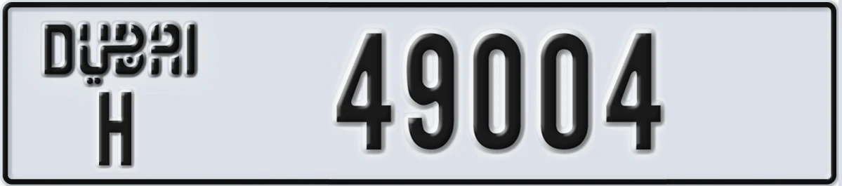 UAE License Plate Dubai H 49004